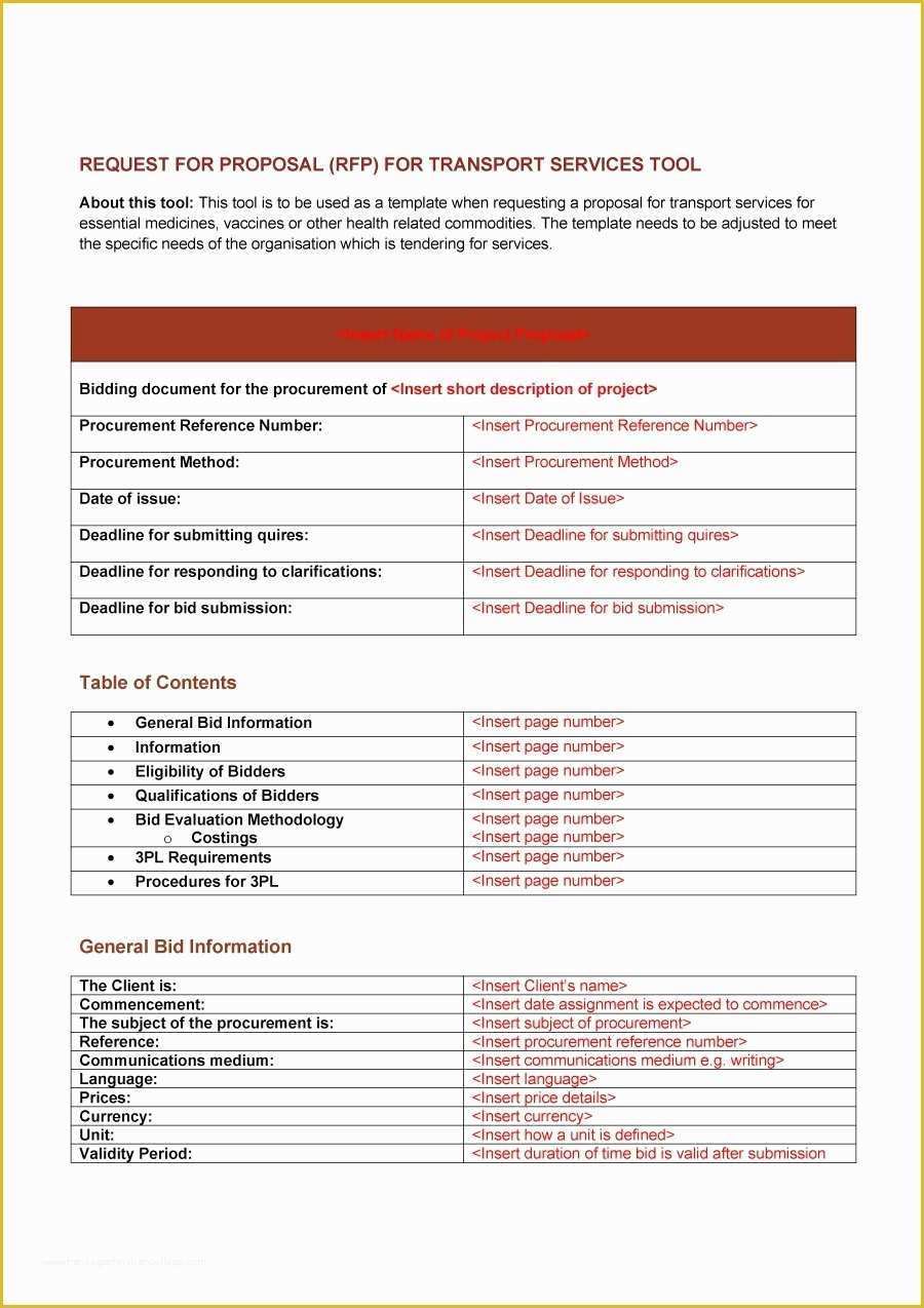 Rfp Sample Template Free Of 40 Best Request for Proposal Templates & Examples Rpf