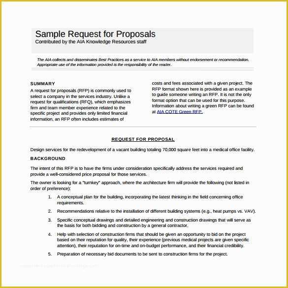 Rfp Sample Template Free Of 9 Rfp Templates for Free Download