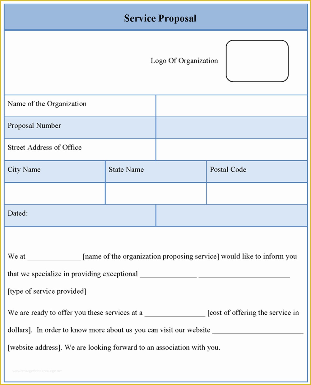 Rfp Sample Template Free Of Free Proposal Template