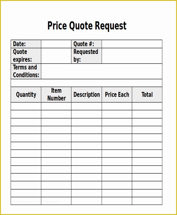 Rfq Template Free Of 12 Sample Quote Request forms