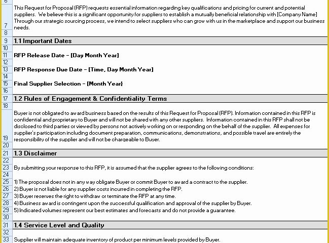 Rfq Template Free Of Request for Quotation Template Rfq