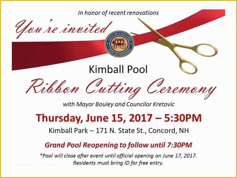 Ribbon Cutting Ceremony Invitation Template Free Of Kimball Pool Ribbon Cutting Ceremony