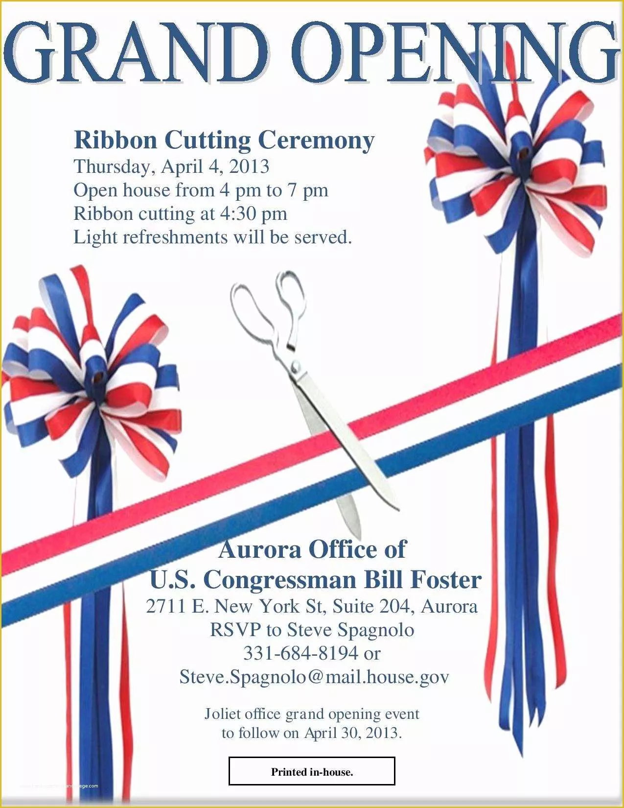 Ribbon Cutting Ceremony Invitation Template