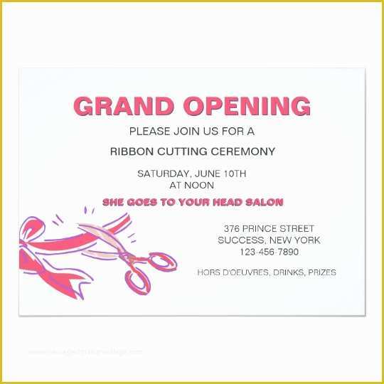 Ribbon Cutting Ceremony Invitation Template Free Of Ribbon Cutting Ceremony Invitation