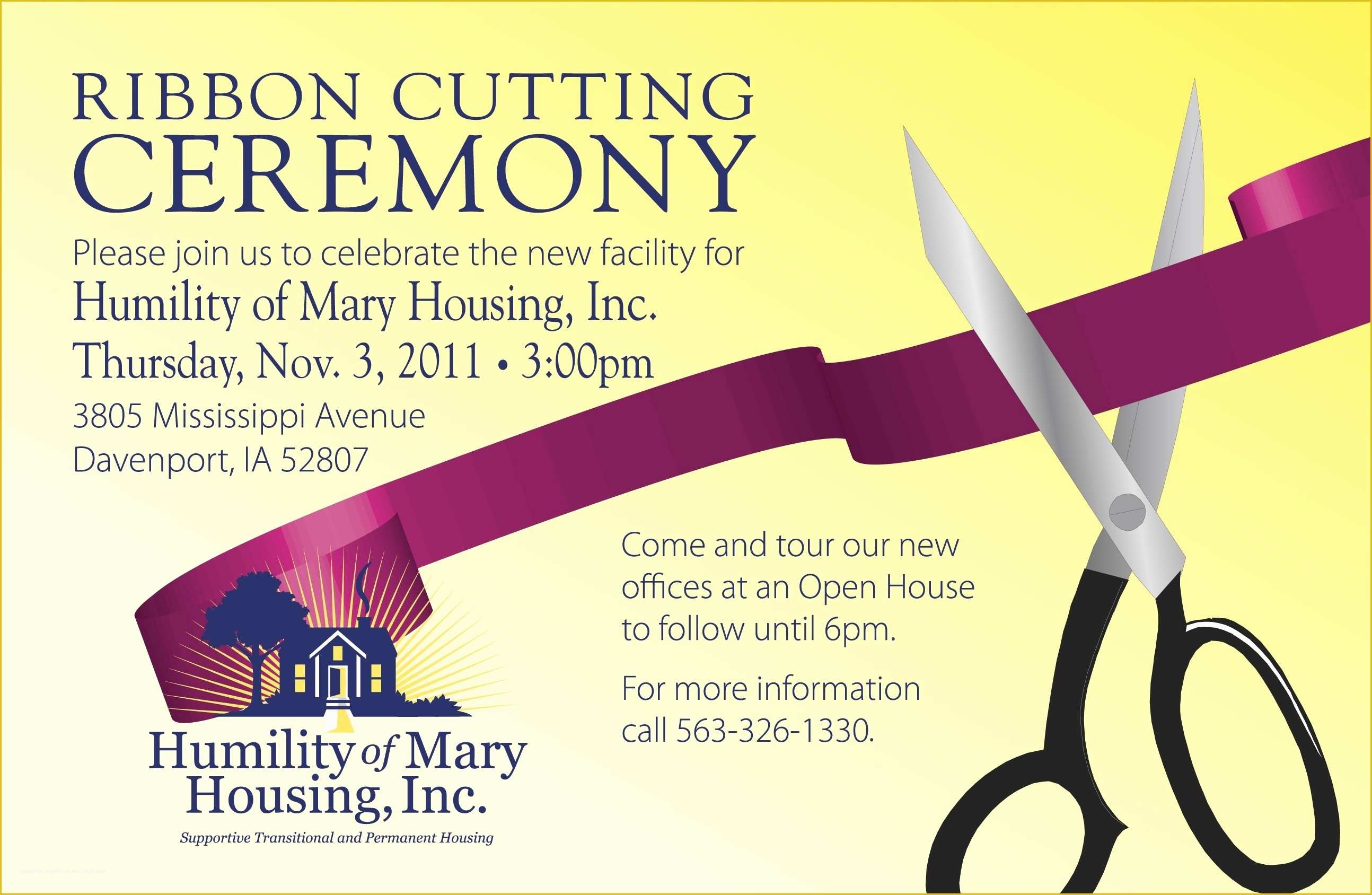 Ribbon Cutting Invitation Template Free