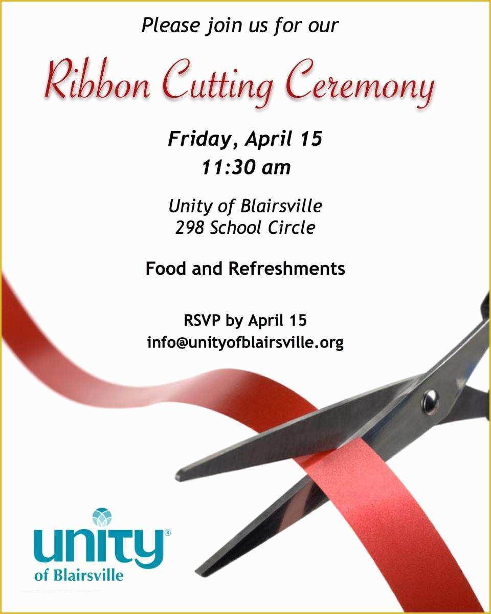 Ribbon Cutting Ceremony Invitation Template Free Of Ribbon Cutting Ceremony