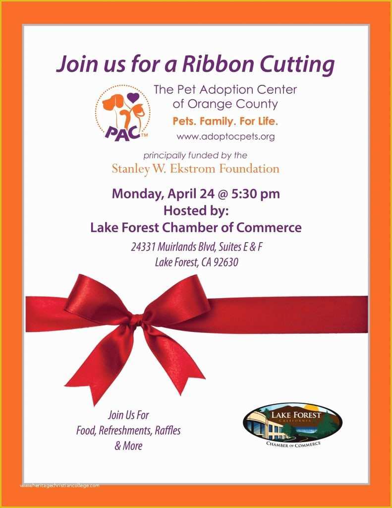 Ribbon Cutting Ceremony Invitation Template Free Of Ribbon Cutting Ceremony – the Pet Adoption Center Of