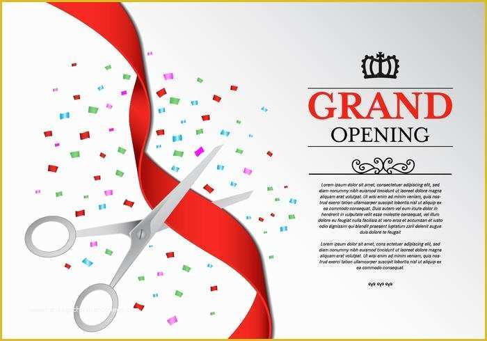 Ribbon Cutting Ceremony Invitation Template Free Of Ribbon Cutting Ceremony Vector Download Free Vector Art