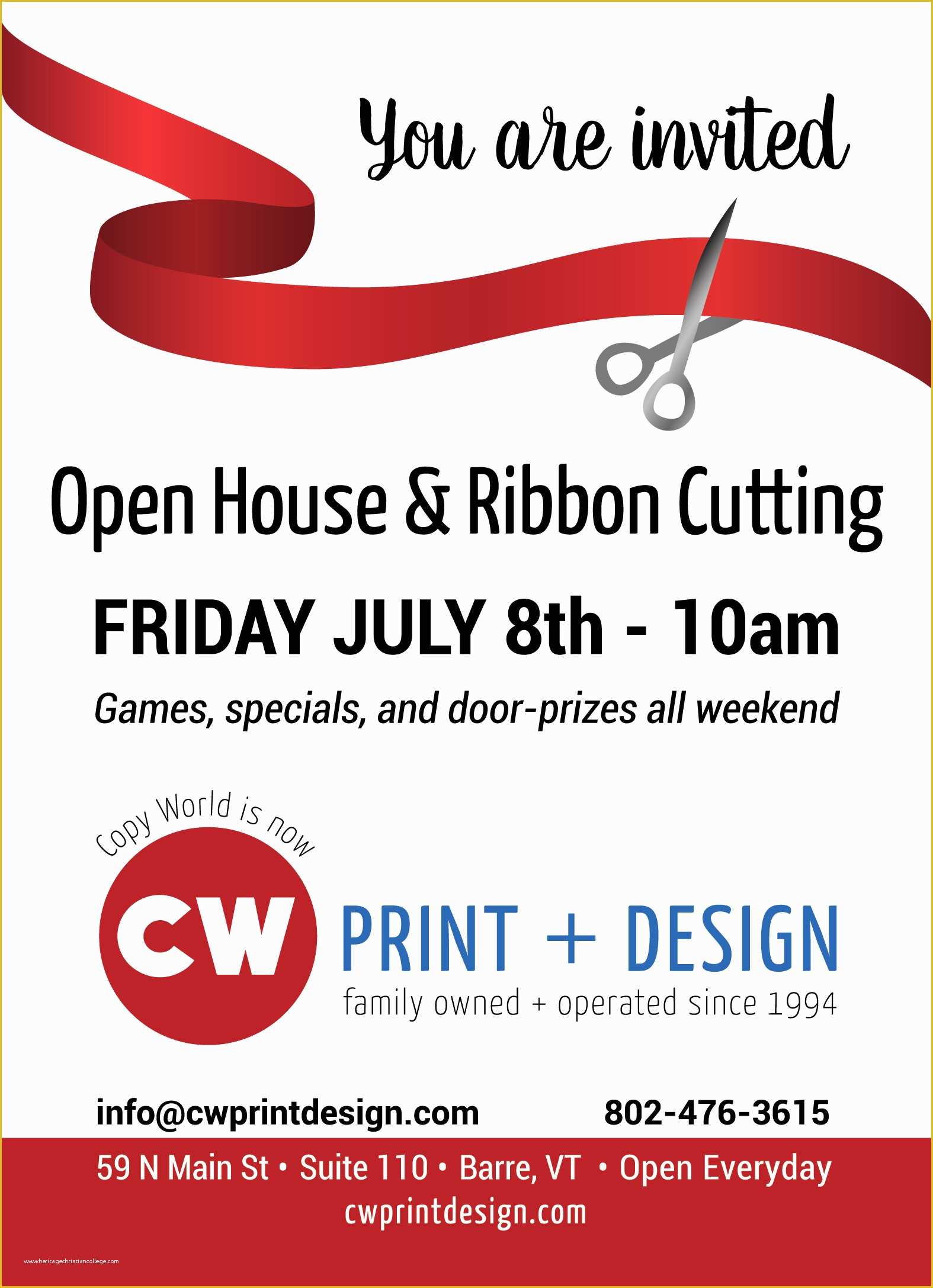 Ribbon Cutting Ceremony Invitation Template Free Of Ribbon Cutting Friday July 8th 10am Copy World is now