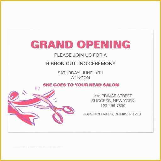 Ribbon Cutting Ceremony Invitation Template Free Of Ribbon Cutting Invitation