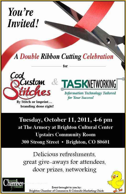 Ribbon Cutting Ceremony Invitation Template Free Of Sample Ribbon Cutting Invites
