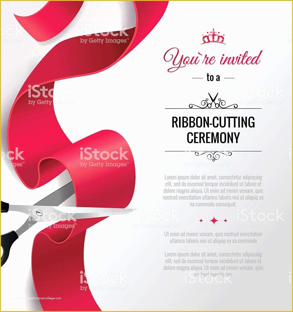 Ribbon Cutting Ceremony Invitation Template Free Of You are Invited to A Ribboncutting Ceremony Stock Vector