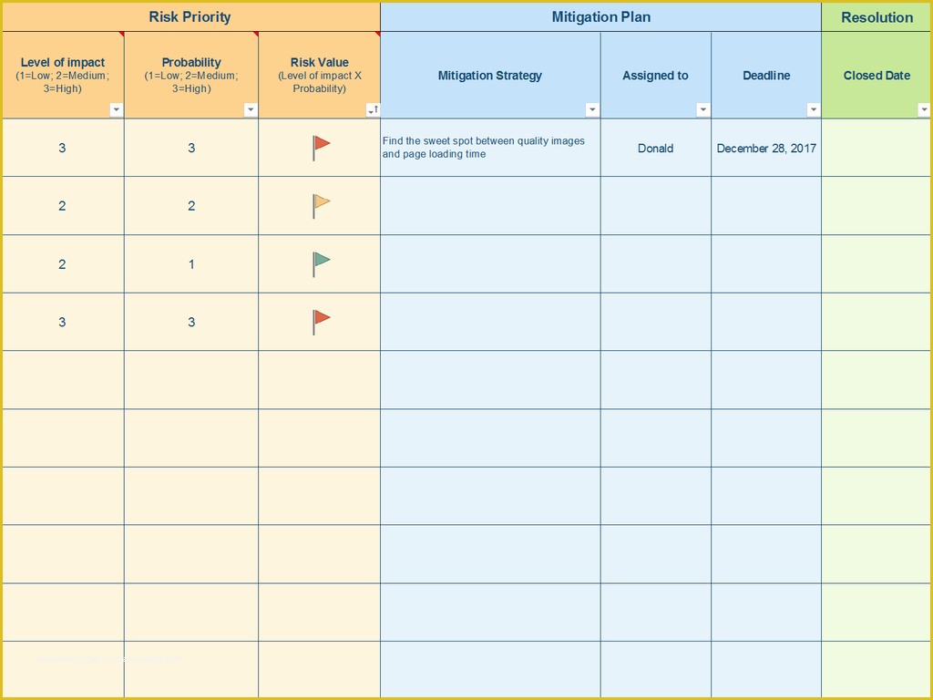 Risk Register Template Excel Free Download Of Download A Risk Register Excel Template