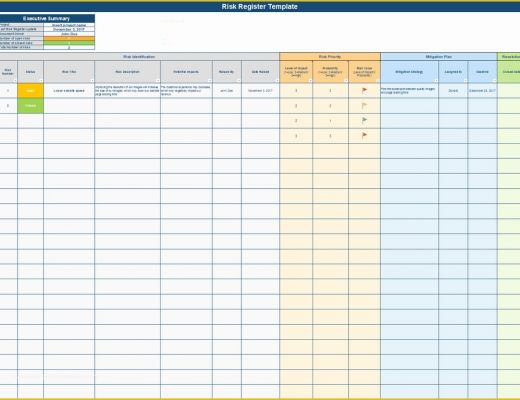 Risk Register Template Excel Free Download Of Download A Risk Register Excel Template