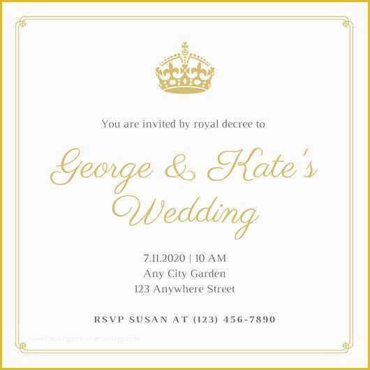 Royal Wedding Invitation Template Free Of Invitation Templates Canva