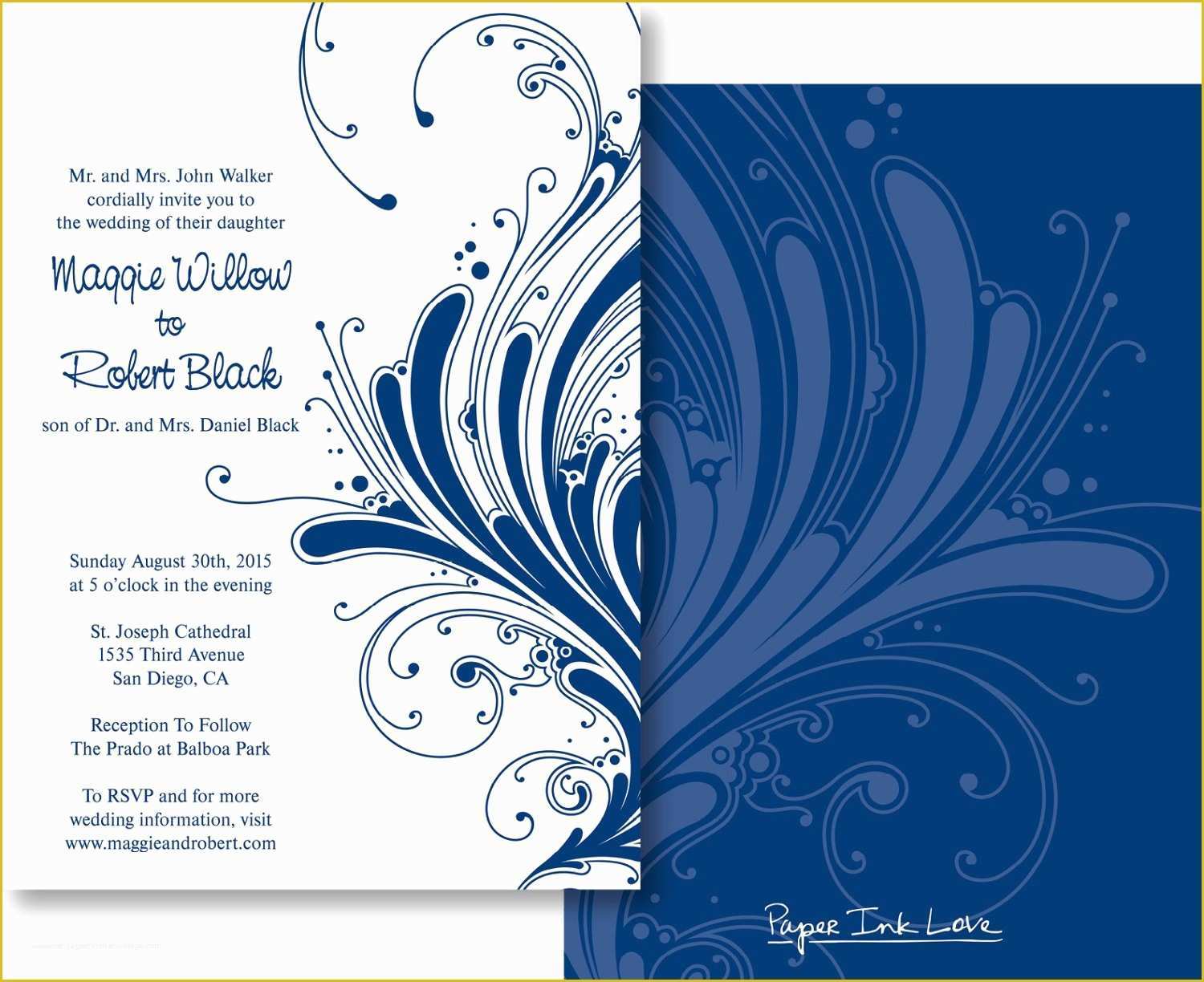 Royal Wedding Invitation Template Free Of Royal Blue Wedding Invitation Templates Free Instagramfr