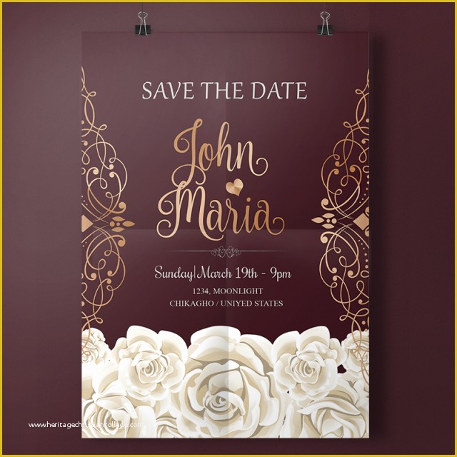 Royal Wedding Invitation Template Free Of Royal Elegant Wedding Invitation Template for Free