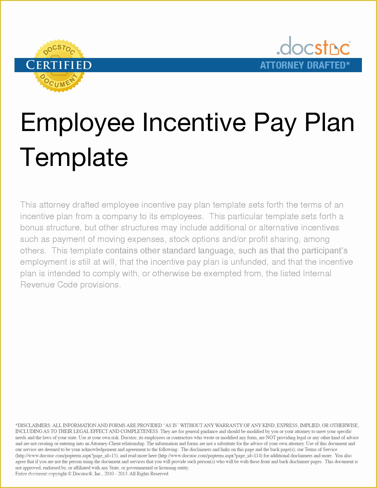 Employee Incentive Program Template Employee Incentive Program Template