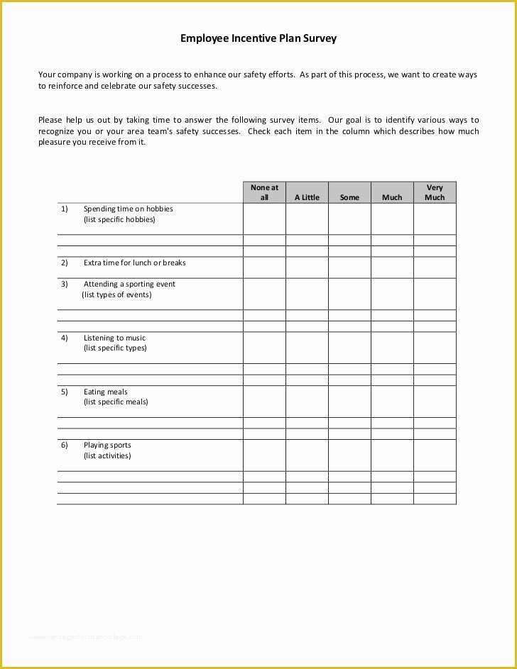 42 Safety Incentive Program Template Free