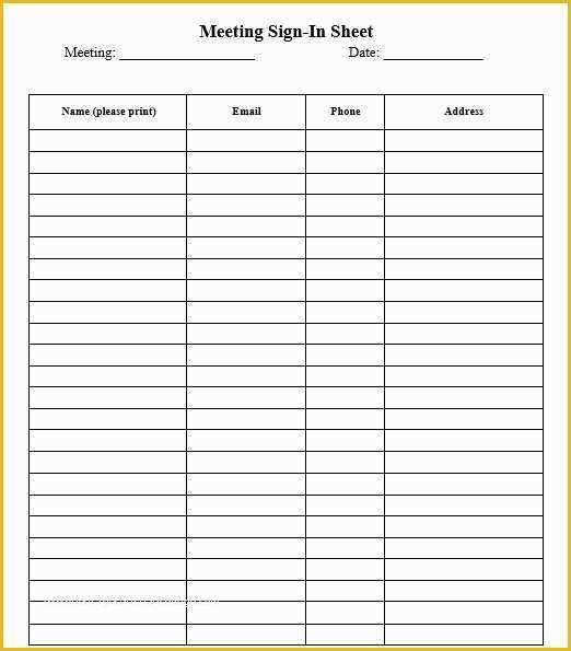 Safety Templates Free Of 8 Free Sample Safety Sign In Sheet Templates Printable