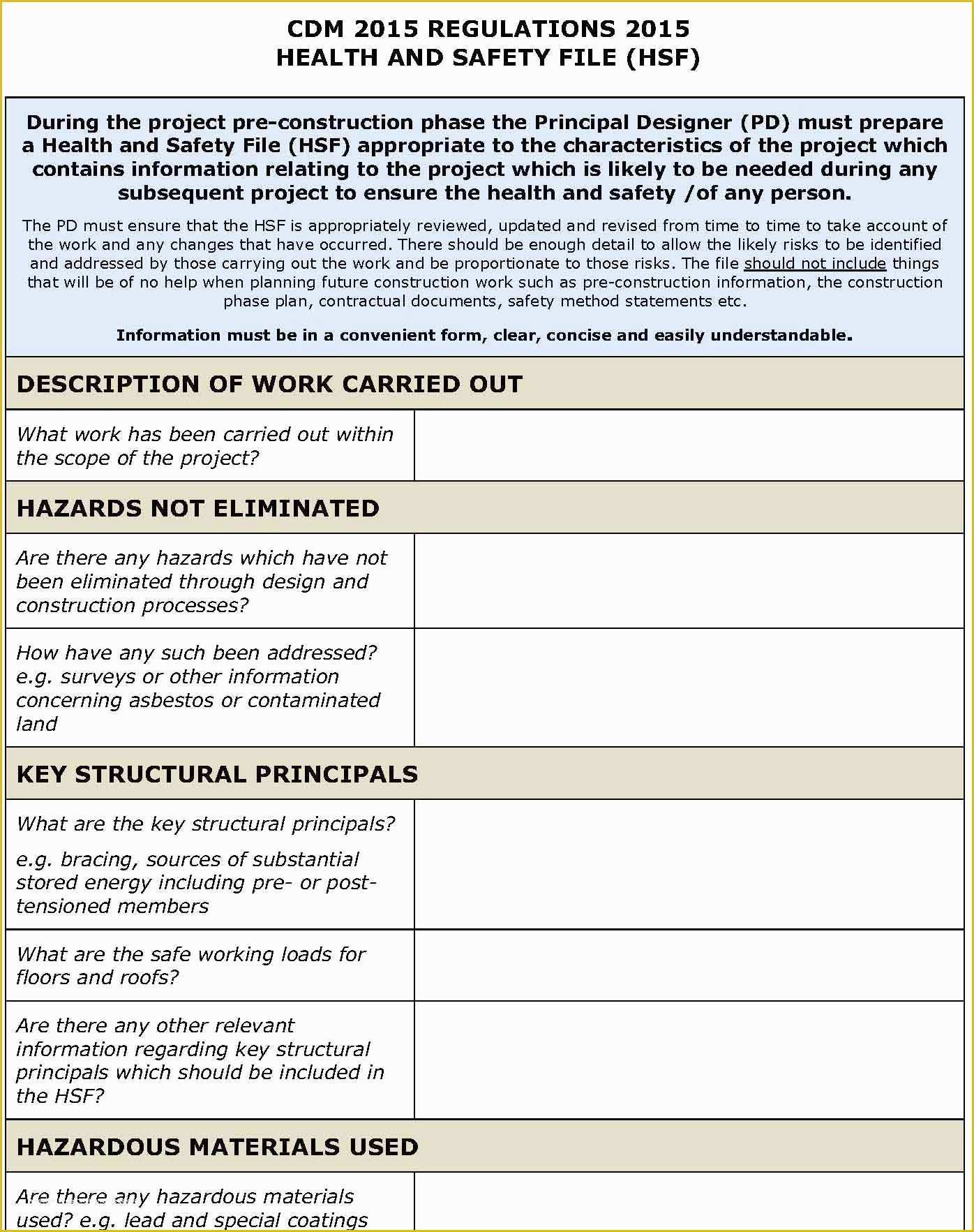 Safety Templates Free Of Download Construction Health and Safety Policy Template