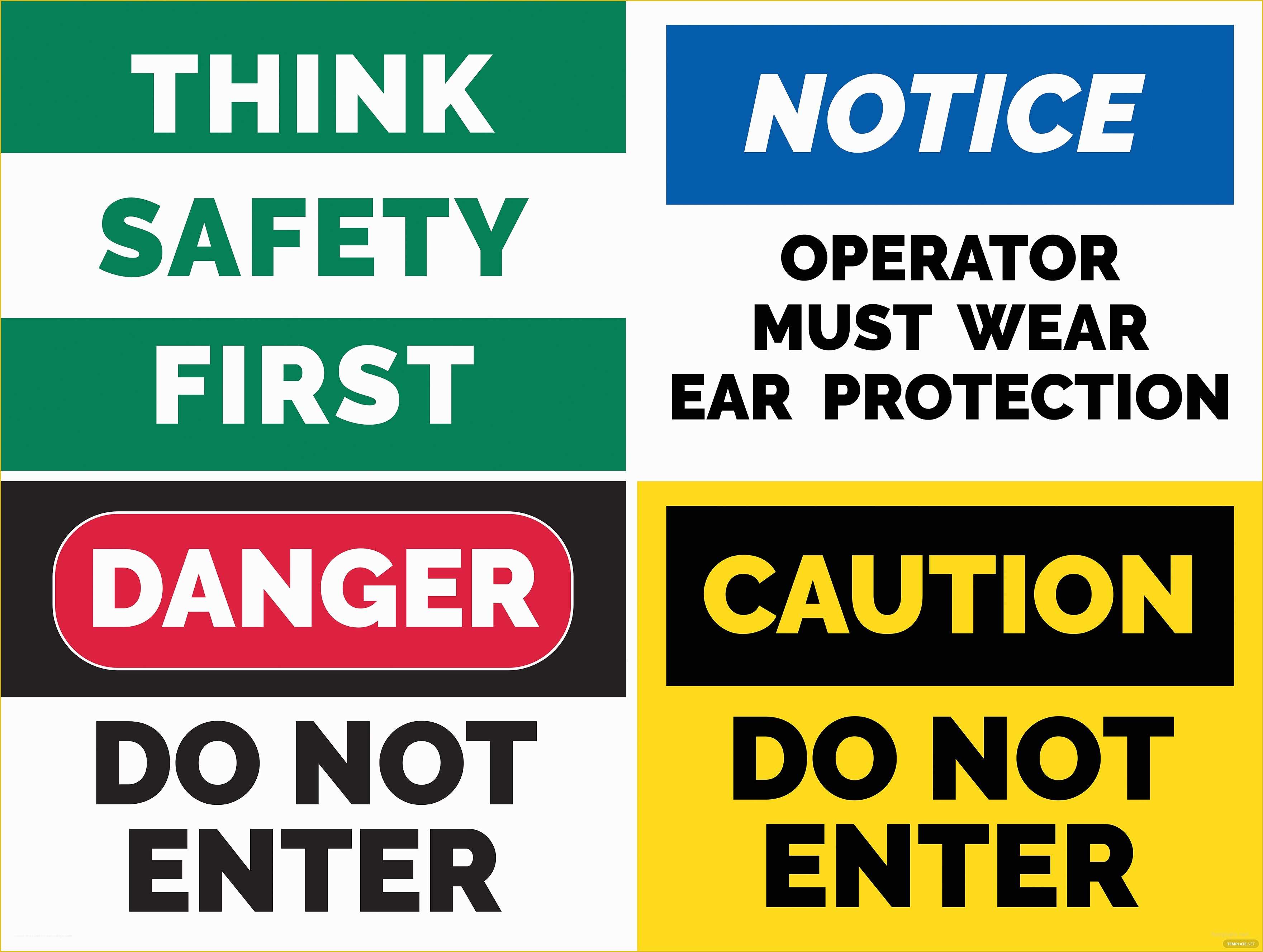 Safety Templates Free Of Free Safety Sign Template In Adobe Shop Illustrator