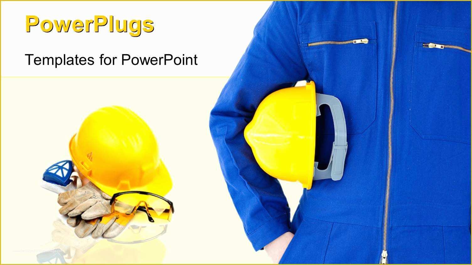 Safety Templates Free Of Powerpoint Template Engineer with Safety Helmet In