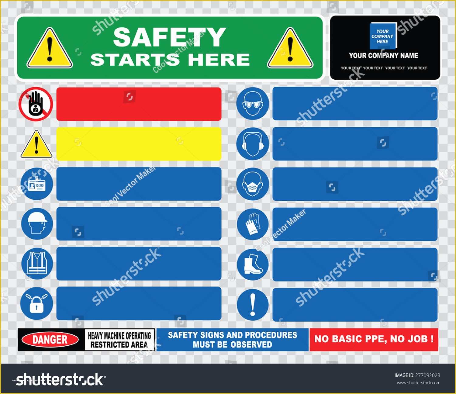 Safety Templates Free Of Safety Starts Here Template Site Safety Stock Vector