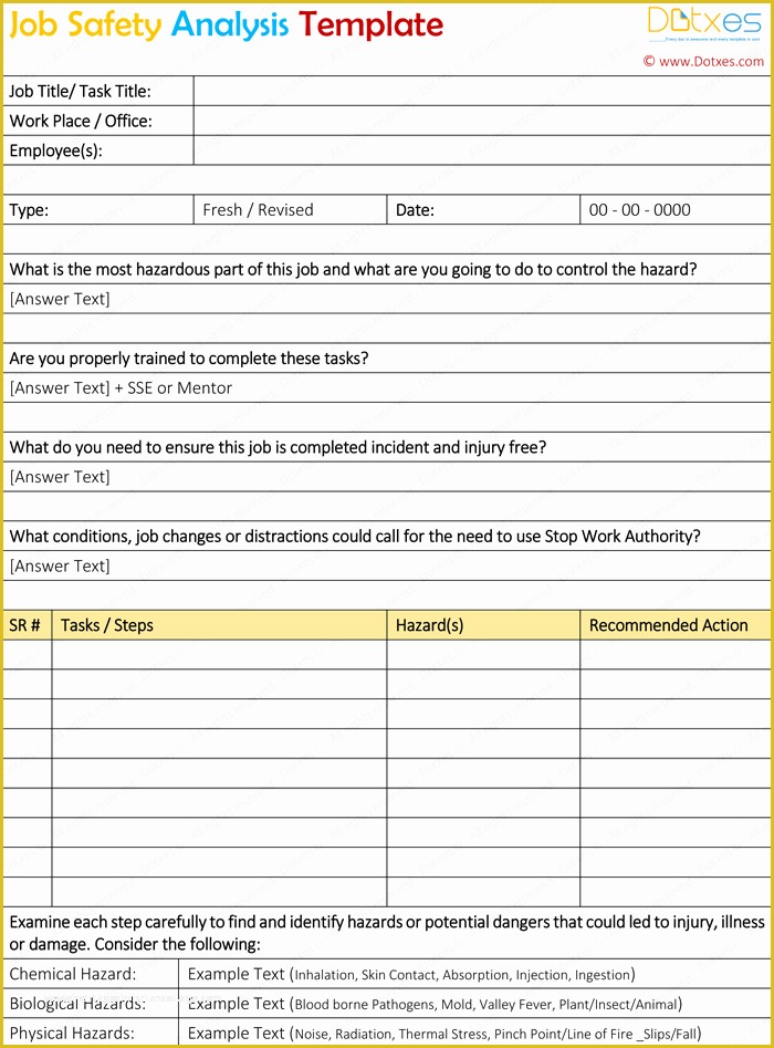 Safety Templates Free Of Worksheet Job Hazard Analysis Worksheet Hunterhq Free