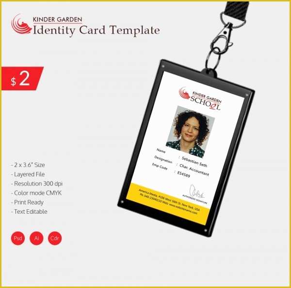 School Id Template Free Download Of 18 Id Card Templates – Free Psd Documents Download