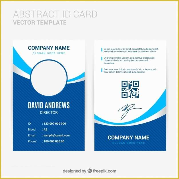 School Id Template Free Download Of Abstract Id Card Template with Flat Design Vector