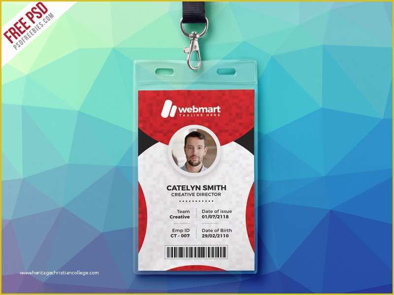 School Id Template Free Download Of Fice Identity Card Psd Free Psd