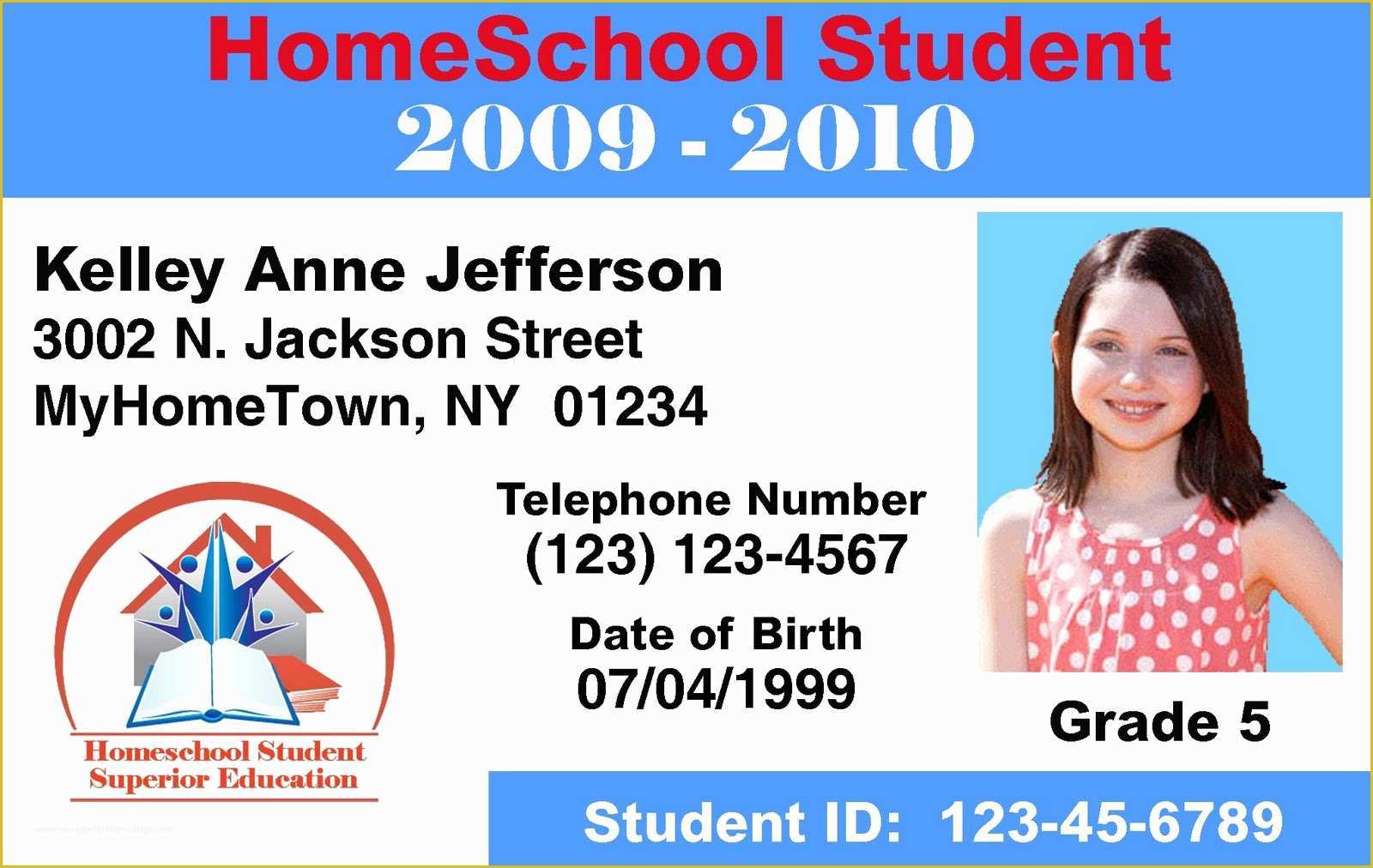 School Id Template Free Download Of Make Id Cards & Id Card Printers Home School Templates