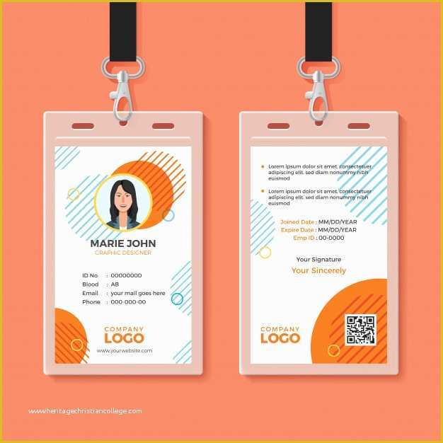 School Id Template Free Download Of Multipurpose Office Id Card Template Vector