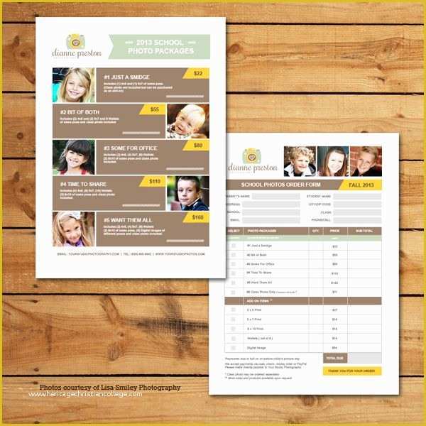 School Photo Templates Free Of School S Pricing & order form Template