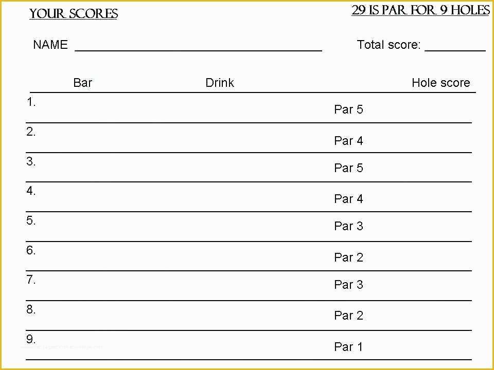 Scorecard Excel Template Free Of Golf Score Card Template Disc Printable Blank Scorecard