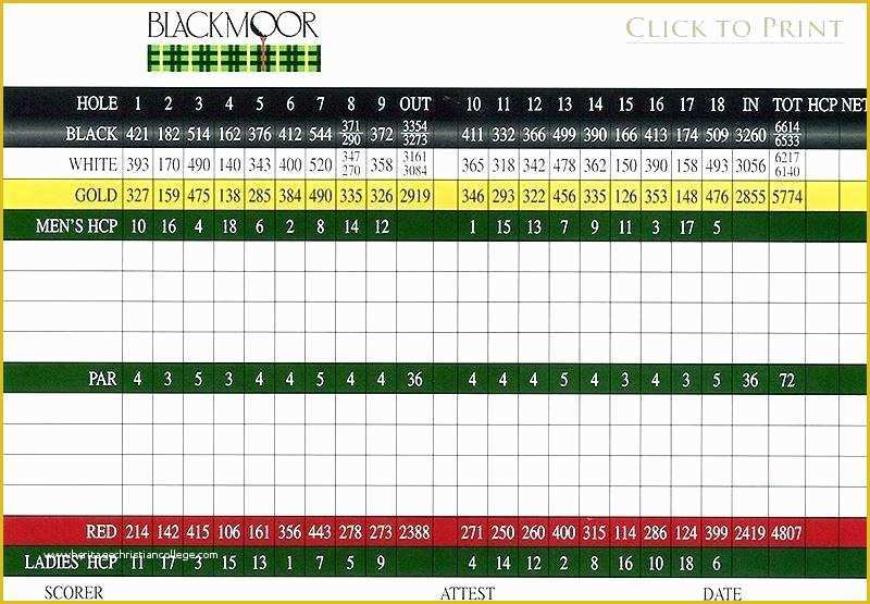 Scorecard Excel Template Free Of Golf Score Card Template Scorecard Pub Download