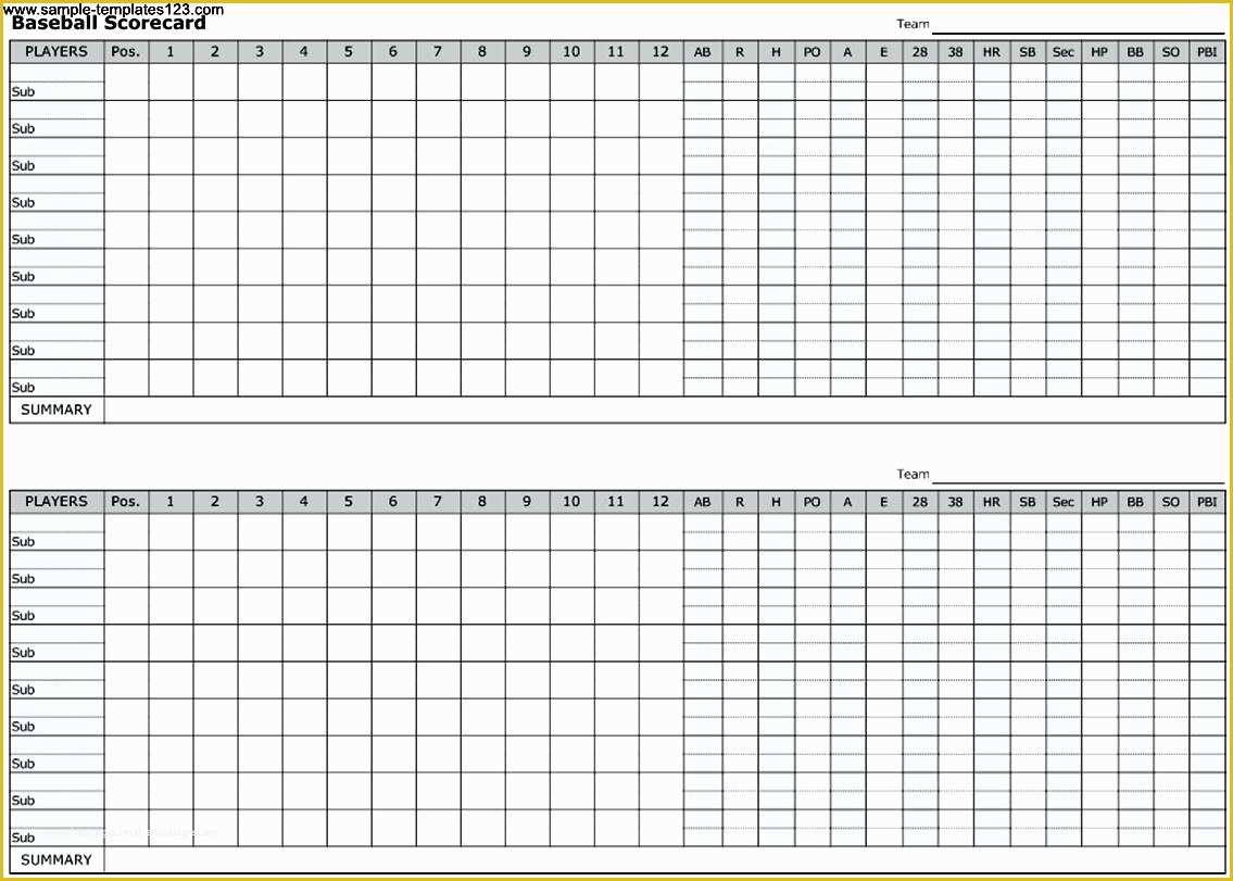 Scorecard Excel Template Free Of Golf Scorecard Template Excel