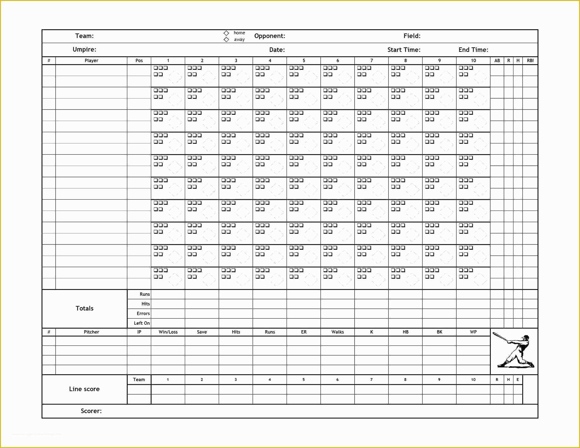 Scorecard Excel Template Free Of Template Cricket Scorecard Template Baseball Excel