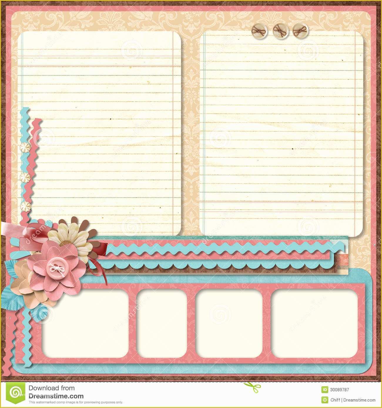 Scrapbook Online Free Templates Of Retro Family Album 365 Project Scrapbooking Templates