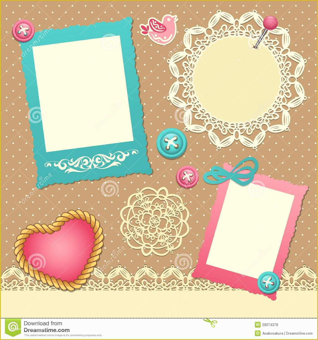 Scrapbook Online Free Templates Of Scrapbook Template Stock Vector Illustration Of Label