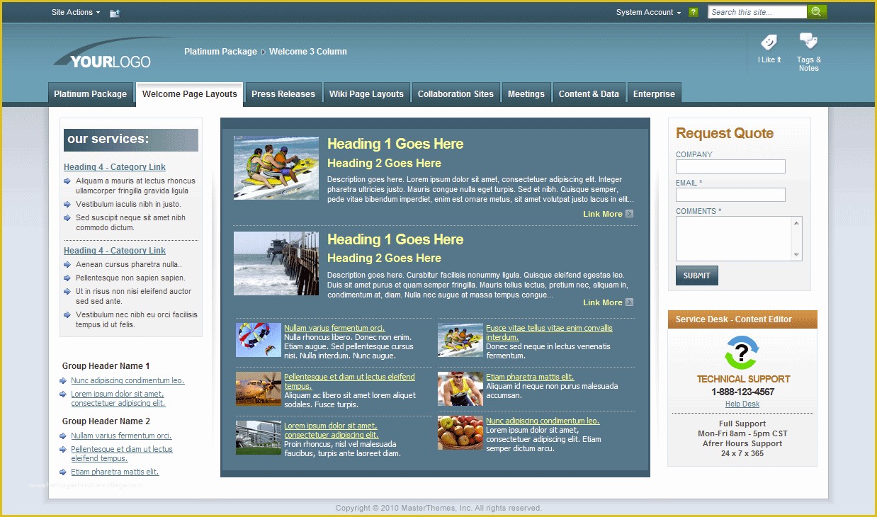 Sharepoint Templates Free Of Point 2013 Master Page Templates Choice Image