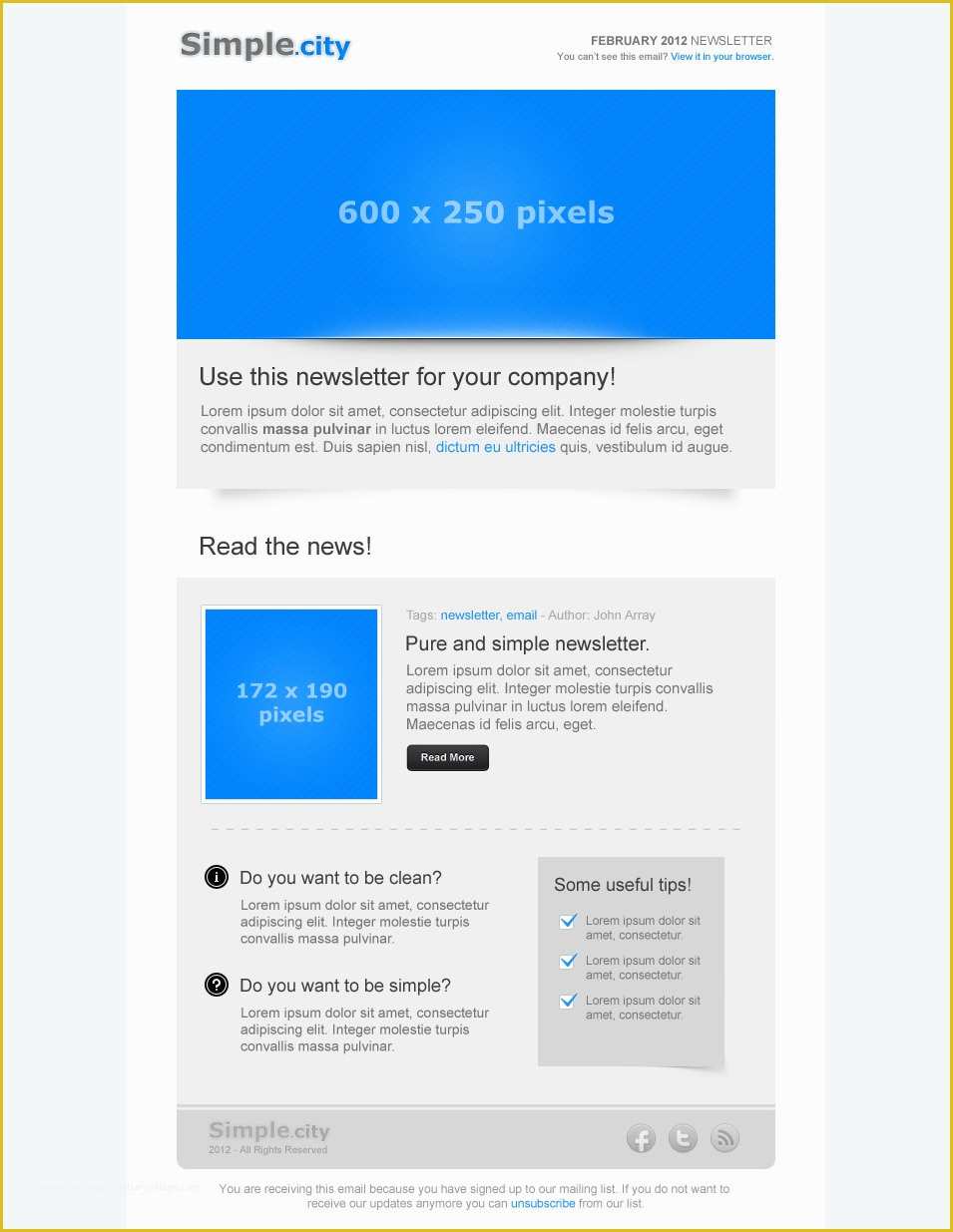 Simple Email Template HTML Free Of 33 Best Email Template Designs for Download Purchase