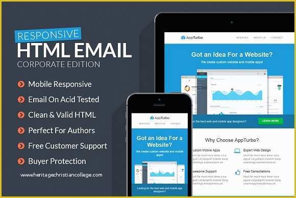 Simple Email Template HTML Free Of Appturbo HTML Email Template HTML Css themes On
