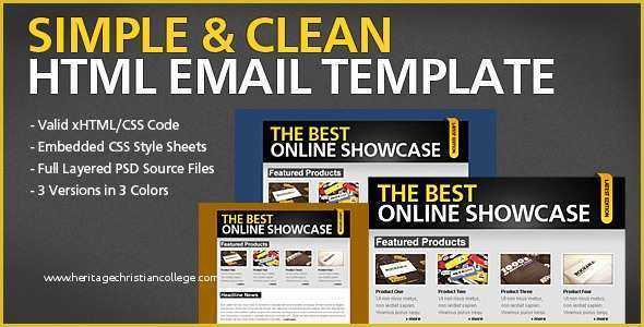 Simple Email Template HTML Free Of Simple &amp; Clean HTML Email Template by Berber