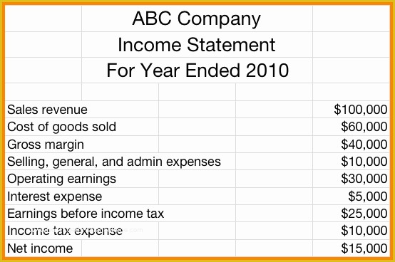 Simple Income Statement Template Free Of 11 Simple In E Statement Template