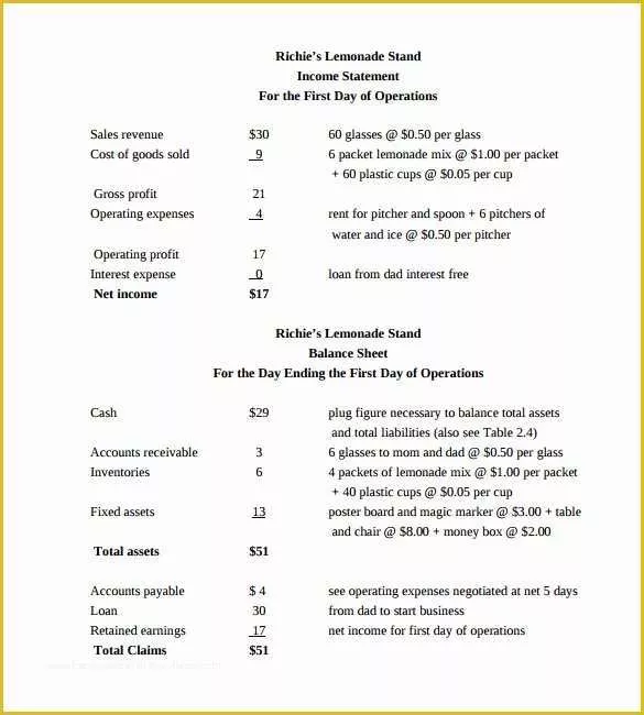 Simple Income Statement Template Free Of 7 Simple In E Statements to Download for Free