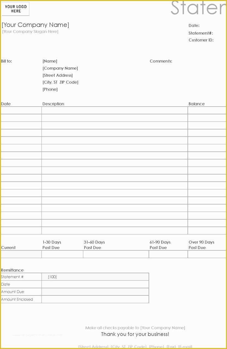 Simple Income Statement Template Free Of Bill Statement Template Mughals