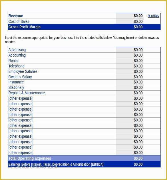 Simple Income Statement Template Free Of In E Statement Templates – 23 Free Word Excel Pdf