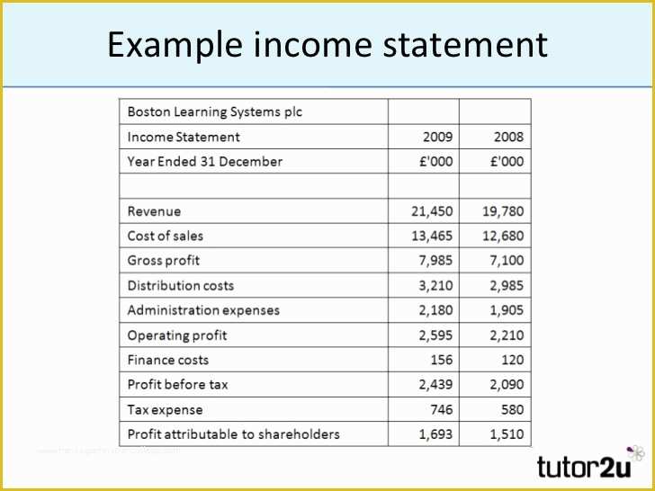 Simple Income Statement Template Free Of Simple In E Statement Template Spreadsheet Templates for